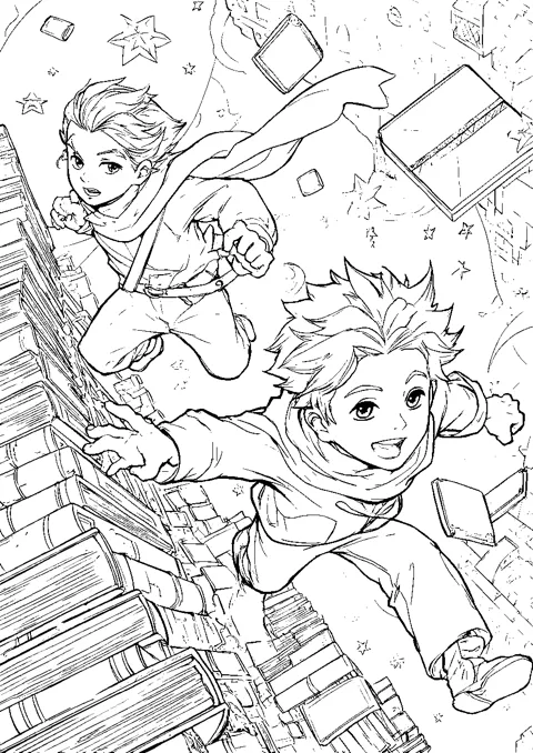 Coloriage : L'ascension de la tour