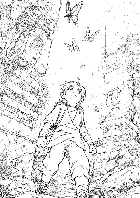 Coloriage : La cité perdue