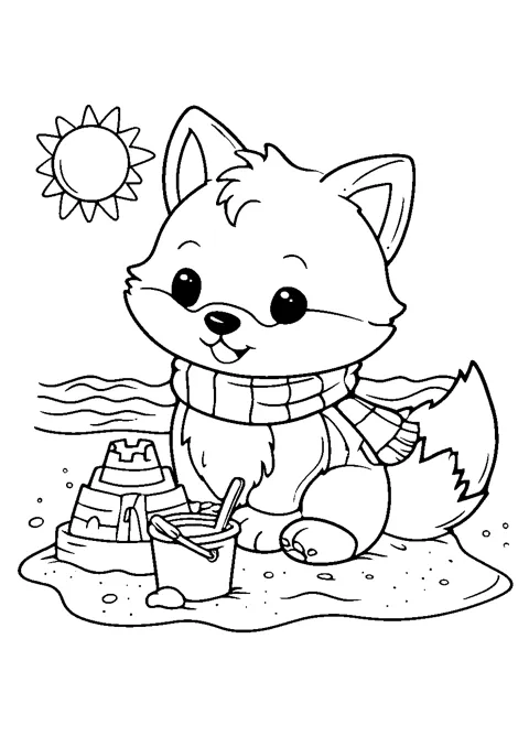 Coloriage : Lumi à la plage